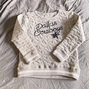 Youth Dallas Cowboy Quilted Sweater
